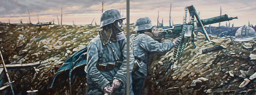 13-Der-grosse-Krieg-Oel-Lw-60x160cm-zweiteilig