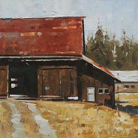019-Etueden-Alte-Scheune-2019-Oel-Kt-18x18cm