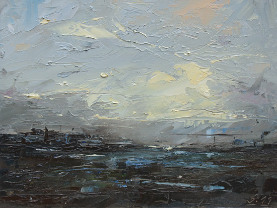 126-Etueden-Worpswede-Himmel-VI-2019-Oel-Lw-Holz-18x24cm