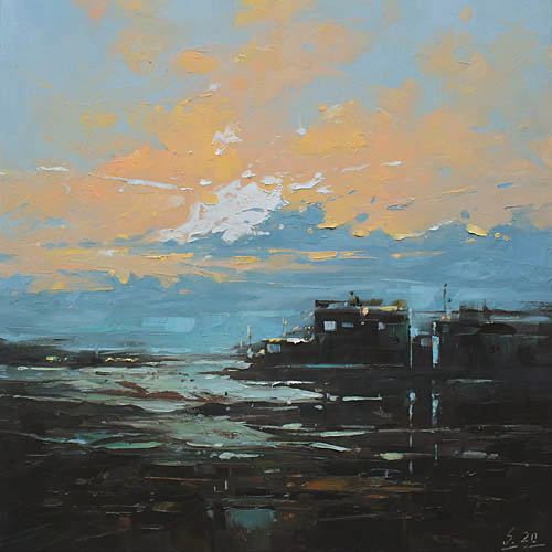 166-Etueden-Kuste-XXV-2020-Oel-Lw-50x50cm
