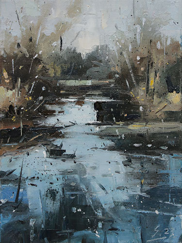 330-Etueden-Am-Wasser-VI-2023-Oel-Lw-24x18cm