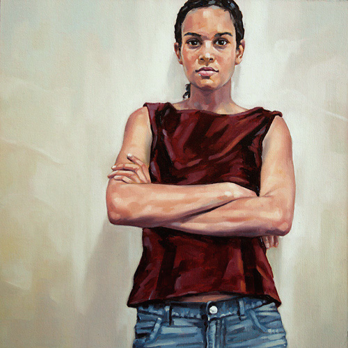 056-An-der-Wand-II-2008-Oel-Lw-30x30cm