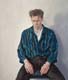 014-Junger-Mann-mit-blaugestreiftem-Hemd-1992-Oel-Lw-100x85cm