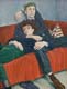 029-Paar-auf-rotem-Sofa-1995-Oel-Lw-130x100cm