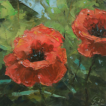 Studie-103-Mohn-I-2020-Oel-Kt-15x15cm