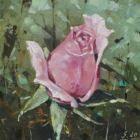 Studie-104-Rose-II-2020-Oel-Kt-15x15cm