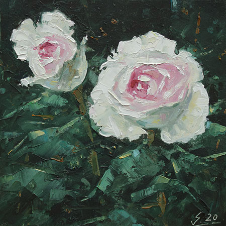 Studie-107-Rose-IV-2020-Oel-Kt-15x15cm