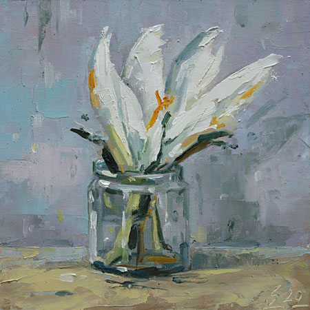 Studie-109-Florales-II-2020-Oel-Kt-15x15cm