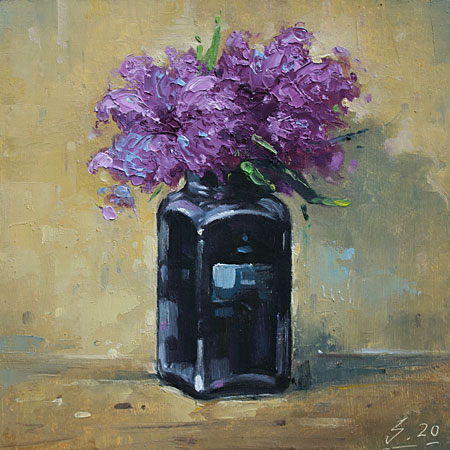 Studie-113-Florales-VI-2020-Oel-Kt-15x15cm