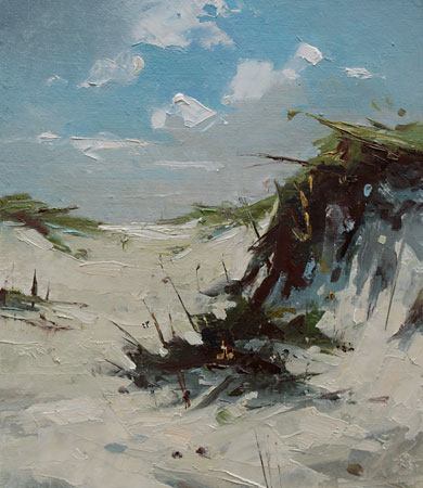 Studie-168-Nordseeduenen-II-2025-Oel-Kt-15x13cm