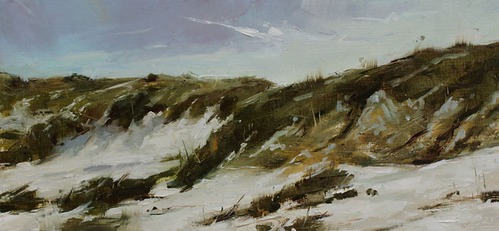 Studie-172-Nordseeduenen-VI-2025-Oel-Kt-15x33cm
