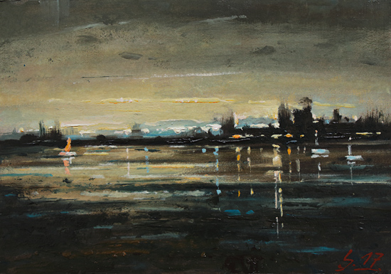 098-Nachtstueck-XLII-Fl-Foerde-2017-Oel-Kt-14x20cm