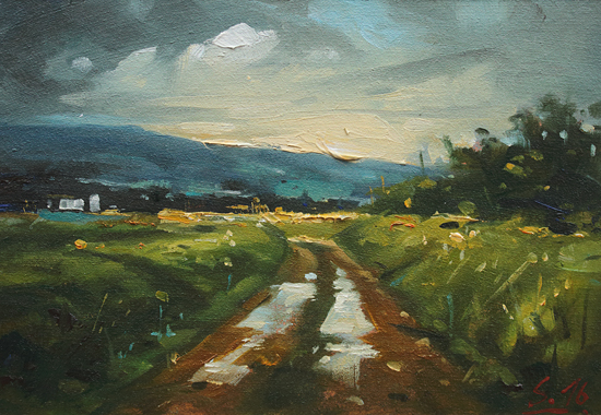 103-Feldweg-2016-Oel-Kt-14x20cm