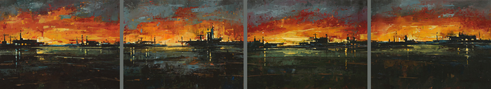 117-Morphologien-II-Hafen-Nachts-2016-4x18x24cm