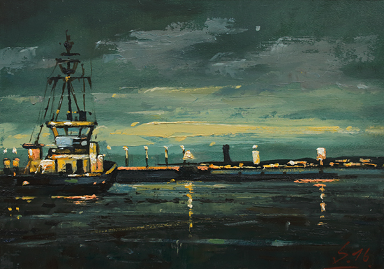 120-Nachtstueck-XL-Hafen-2016-Oel-Kt-14x20cm