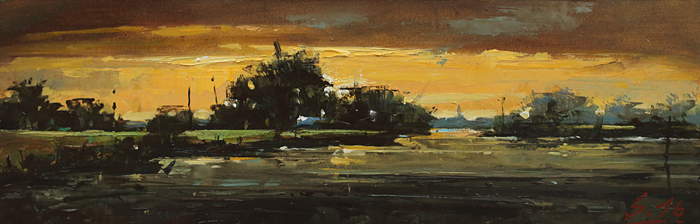 129-Nachtstueck-XXXI-Hamme-2016-Oel-Kt-9.6x30cm