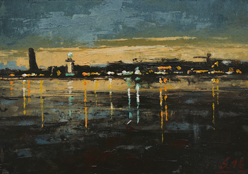 138-Nachtstueck-XXIII-Kiel-2016-Oel-Kt-14x20cm