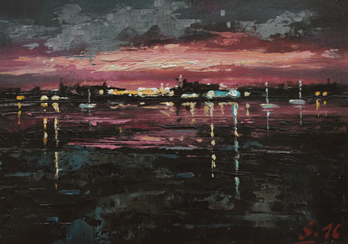 142-Nachtstueck-IXX-Fl-Foerde-2016-Oel-Kt-14x20cm