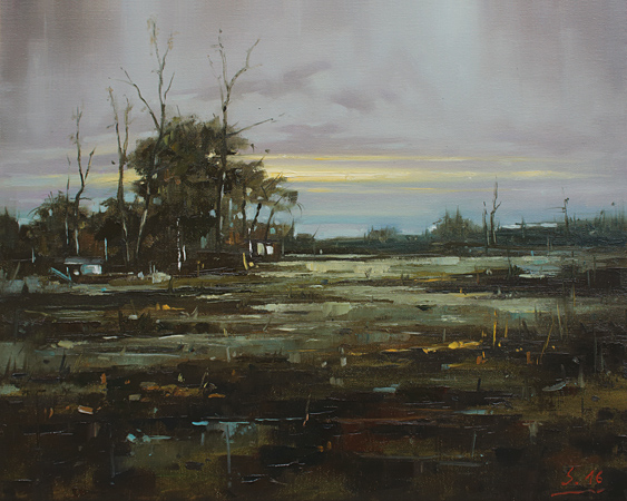 167-Mystische-Landschaft-XI-2016-Oel-Lw-40x50cm