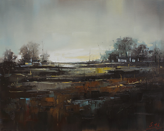 169-Mystische-Landschaft-X-2016-Oel-Lw-40x50cm