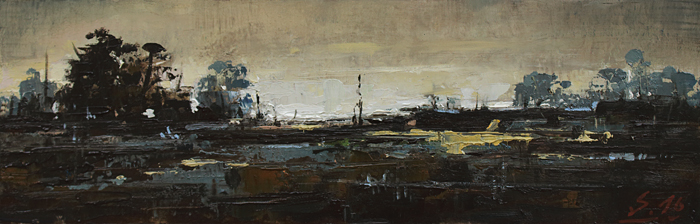 170-Mystische-Landschaft-IX-2016-Oel-Kt-9.6x30cm