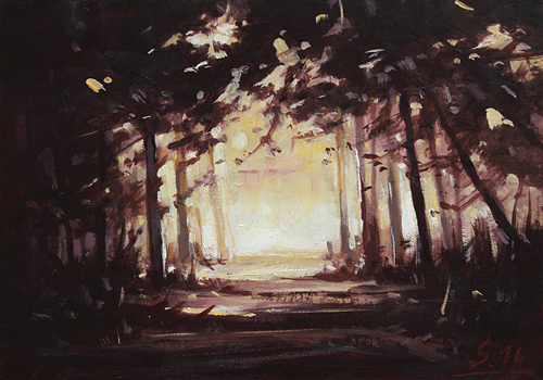 180-Im-Wald-II-2016-Oel-Kt-14x20cm