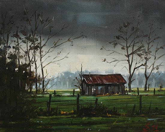 197-Am-Waldrand-I-2016-Oel-Lw-24x30cm