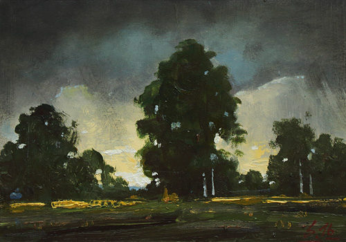 204-Wolkenwand-ueber-Worpswede-I-2016-Oel-Kt-14x20cm