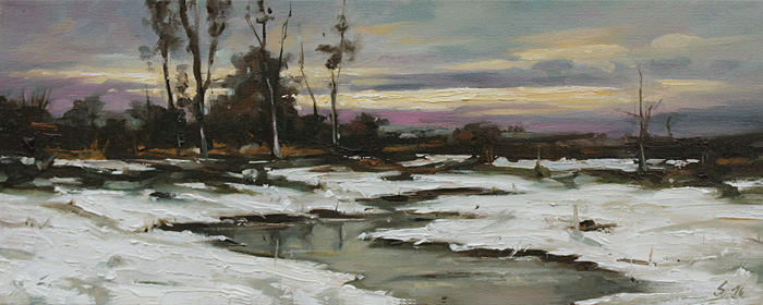 208-Letztes-Licht-im-Winter-2016-Oel-Lw-20x50cm