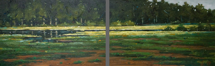 232-Am-Waldrand-2013-Oel-Holz-2x15x24cm