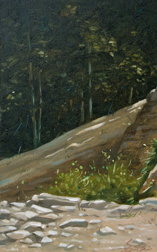 246-Waldrand-2013-Oel-Holz-24x15cm