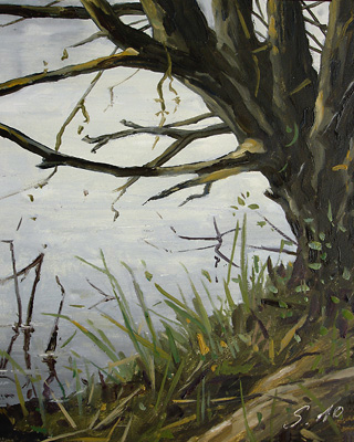 275-Am-Wasser-2010-Oel-Holz-15x12cm