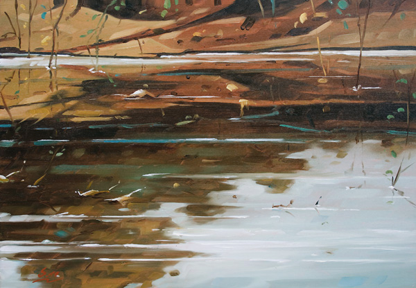 277-Spiegelungen-2011-Oel-Holz-36x52cm