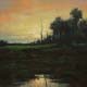 205-Sonnenuntergang-Worpswede-2016-Oel-Lw-30x30cm