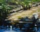 292-Spiegelung-blaues-Wasser-2010-Oel-Holz-12x15cm
