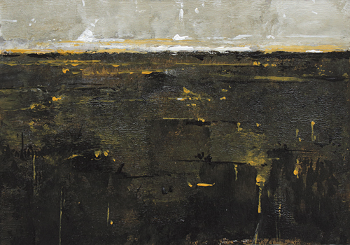 108-Landschaft-Watt-I-2018-Acryl-Kt-14x20cm