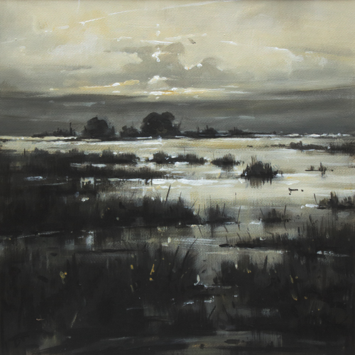 022-Landschaft-0022-Worpswede-Teufelsmoor-2017-Acryl-Kt-38x38cm
