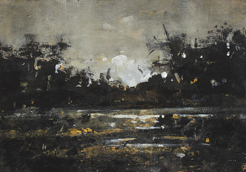 071-Landschaft-Worpswede-2018-Acryl-Kt-14x20cm
