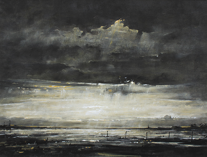 077-Landschaft-Himmel-ueberm-Watt-2018-Acryl-Kt-47x62cm