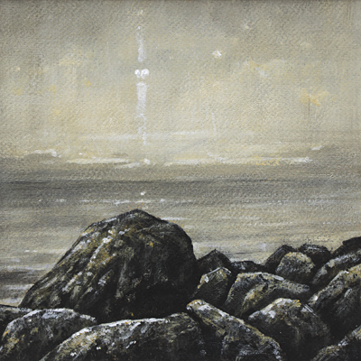 078-Landschaft-Ostsee-Steine-2018-Acryl-Kt-20x20cm