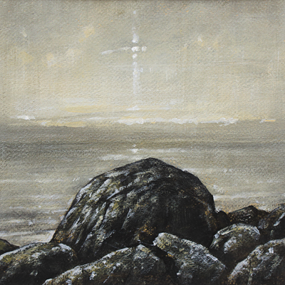 079-Landschaft-Ostsee-Steine-2018-Acryl-Kt-20x20cm
