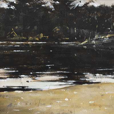 081-Landschaft-Dunkles-Wasser-2018-Acryl-Kt-20x20cm