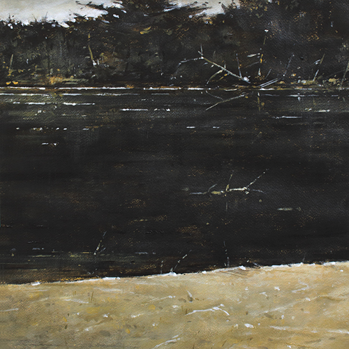 082-Landschaft-Dunkles-Wasser-2018-Acryl-Kt-38x38cm