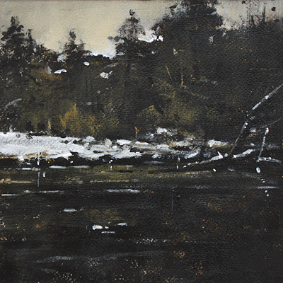 086-Landschaft-Winter-am-Wasser-2018-Acryl-Kt-20x20cm