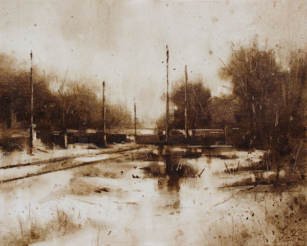 0181-Nostalghia-Naehe-Bahnlinie-2023-Oel-Lw-24x30cm
