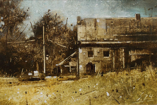 0238-Nostalghia-Visionen-XXXIV-2024-Oel-Kt-12x18cm