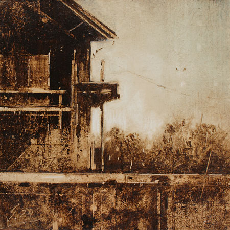 0243-Nostalghia-Gartenmauer-2024-Oel-Kt-15x15cm