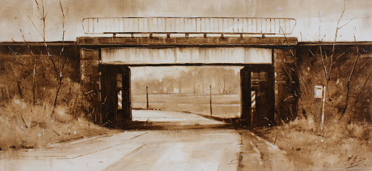 0260-Unterfuehrung-2024-Oel-Lw-Holz-23x50cm