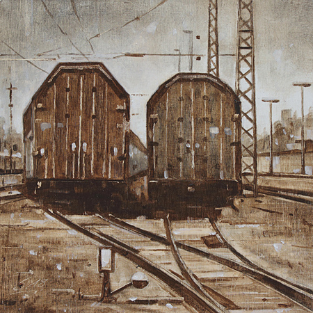 0048-Nostalghia-Zwei-Wagons-2018-Oel-Holz-20x20cm
