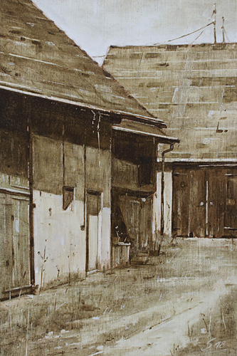 0051-Nostalghia-Im-Hof-2018-Oel-Holz-30x20cm